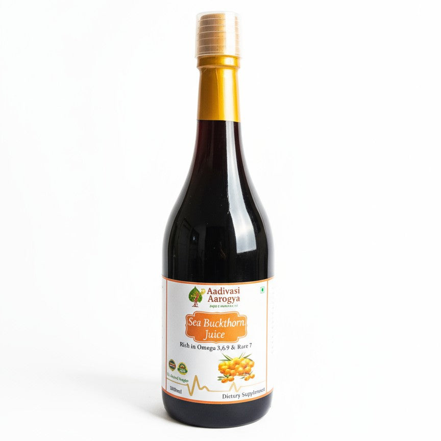 Sea Buckthorn Juice (Rich in Vitamin C, Omega 3,6,7 and 9 and Antioxidants) | Aadivasi Aarogya